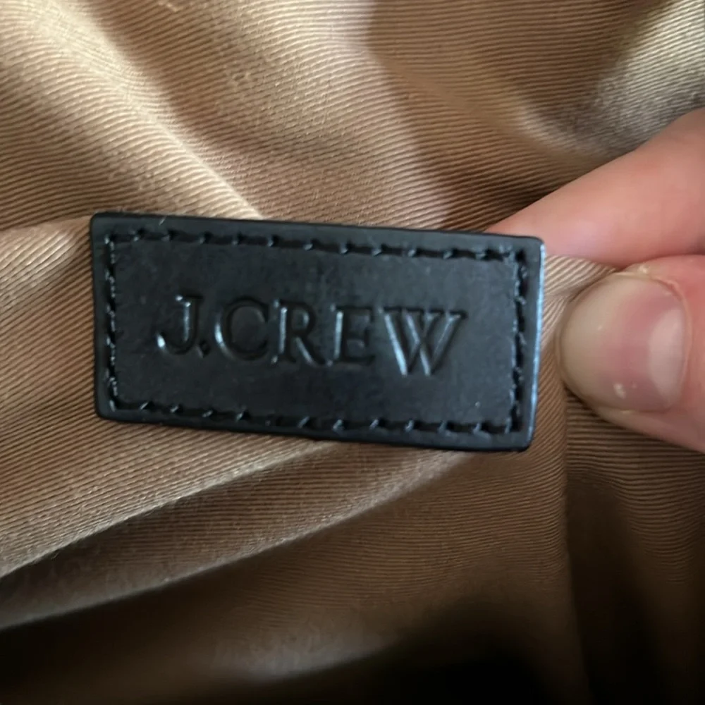 J CREW 100% Leather Shoulder Bag with Flap and Gold Chain Strap - Picture 9 of 10